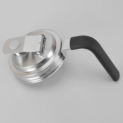 Stainless Steel Wide Mouth Mason Jar Pour Spout Lid with Handle Leak-proof A1 - Photo 1/4