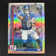 Jaxson Dart 2025 NFL Topps Chrome Rookie Refractor #306 NY Giants RC