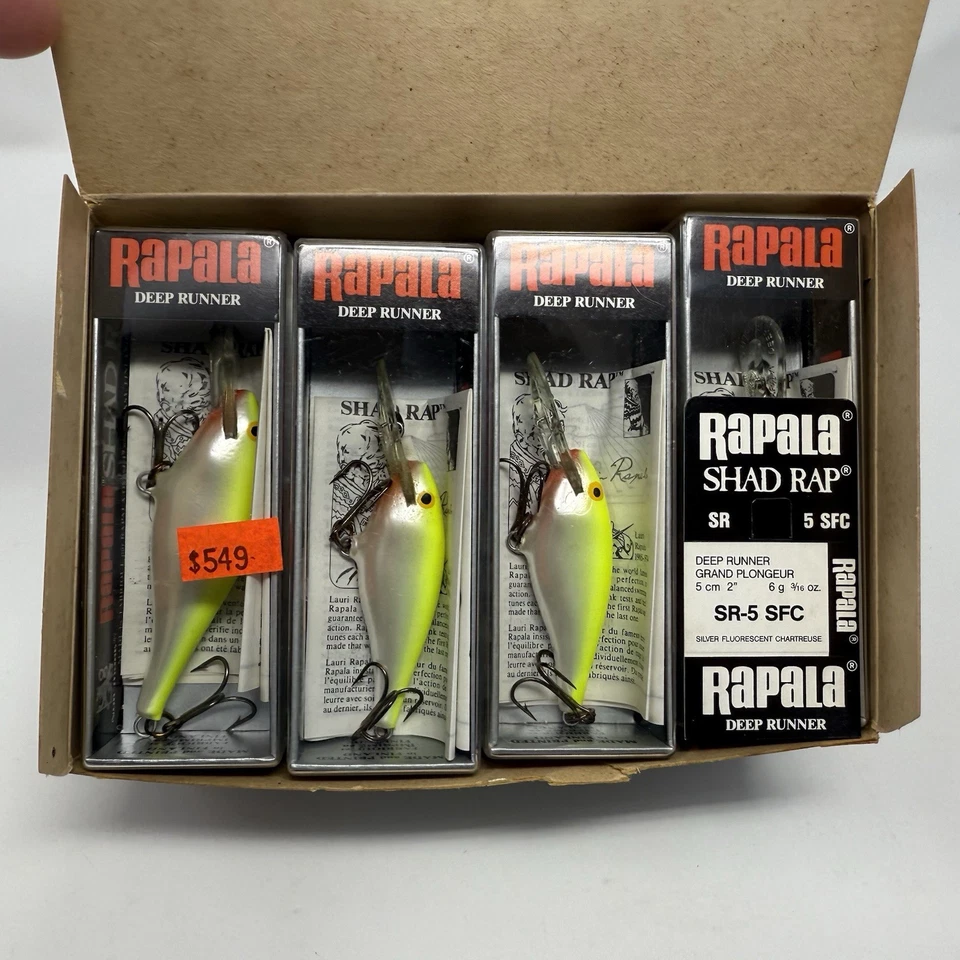 Señuelo de pesca Rapala Shad Rap SR-5 SFC Deep Runner 2" nuevo en caja de distribuidor - 12 señuelos Foto 2 de 4