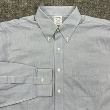 Brooks Brothers Shirt Mens 16.5 33 Blue Regent Casual Office Business