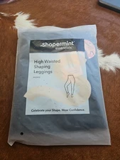 H922 SHAPERMINT High Waisted Shaping Leggings Black Womens Size 3XL