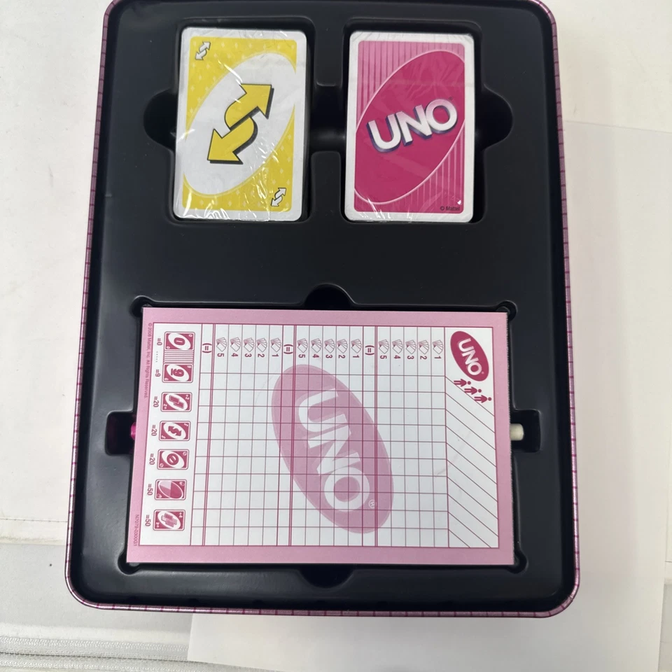 Uno card game Chic pink tin special edition Mattel - Image 2 of 3