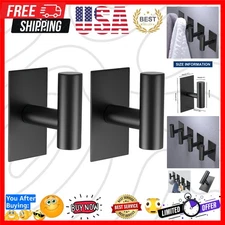 Elegant 6 Hook Wall Mount Towel Hooks - Heavy Duty, Great for Smooth Surfaces