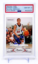 Stephen Curry 2009-10 Panini Prestige Autograph Rookie Card #207 - PSA 10