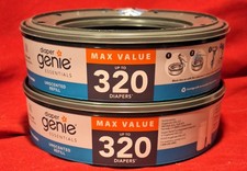 New Lot of 2 Diaper Genie Essentials 320 count Refill bags Unscented