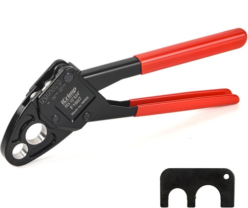 iCrimp Angle Head PEX Crimping Tool for Copper Rings, 1/2" & 3/4" Combo