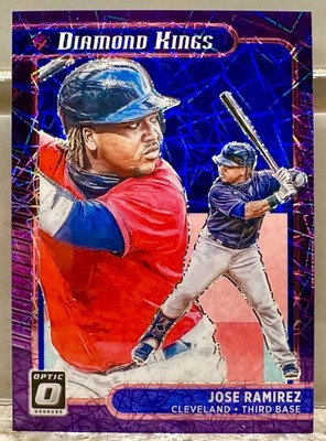 JERSEY # MATCH! 2021 Donruss Optic Jose Ramirez #8 Diamond Kings 11/99! CLE!