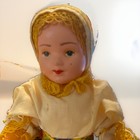 Vintage Girl Play Doll Folk Dress & Bonnet, Blonde Hair Blue Eyes, Czechoslovaki — photo 6