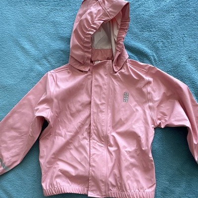 LEGO Wear Mädchen Regenjacke rosa mit Kapuze, Reißverschluss, 4YRS