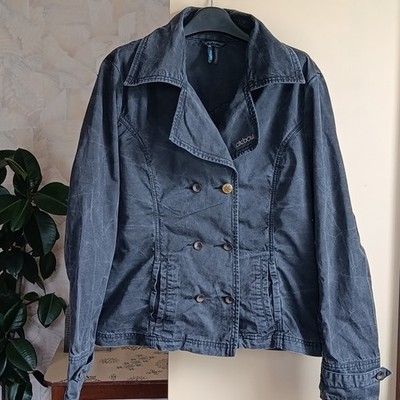Vintage Women's Gray 100% Cotton Jacket by Oxbow size S M