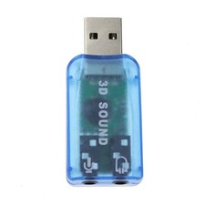 Mini External 3D USB Sound Card 5.1 Channel Audio Card Adapter 3.5mm