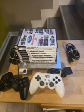 Sony PlayStation 2 PS2 Slim Silver Console Bundle w 2 Controllers 9 Games Tested