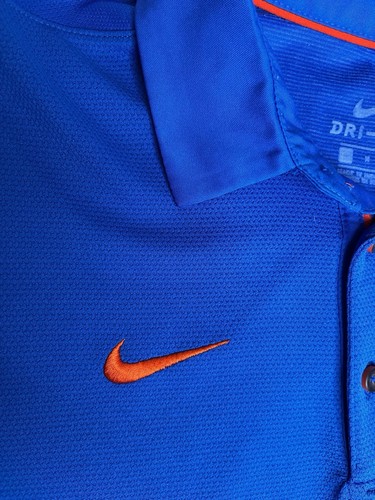 Men's Nike Dri Fit S/S Polo Golf Shirt Medium M - Florida Gators - Blue - Poly - Picture 5 of 6