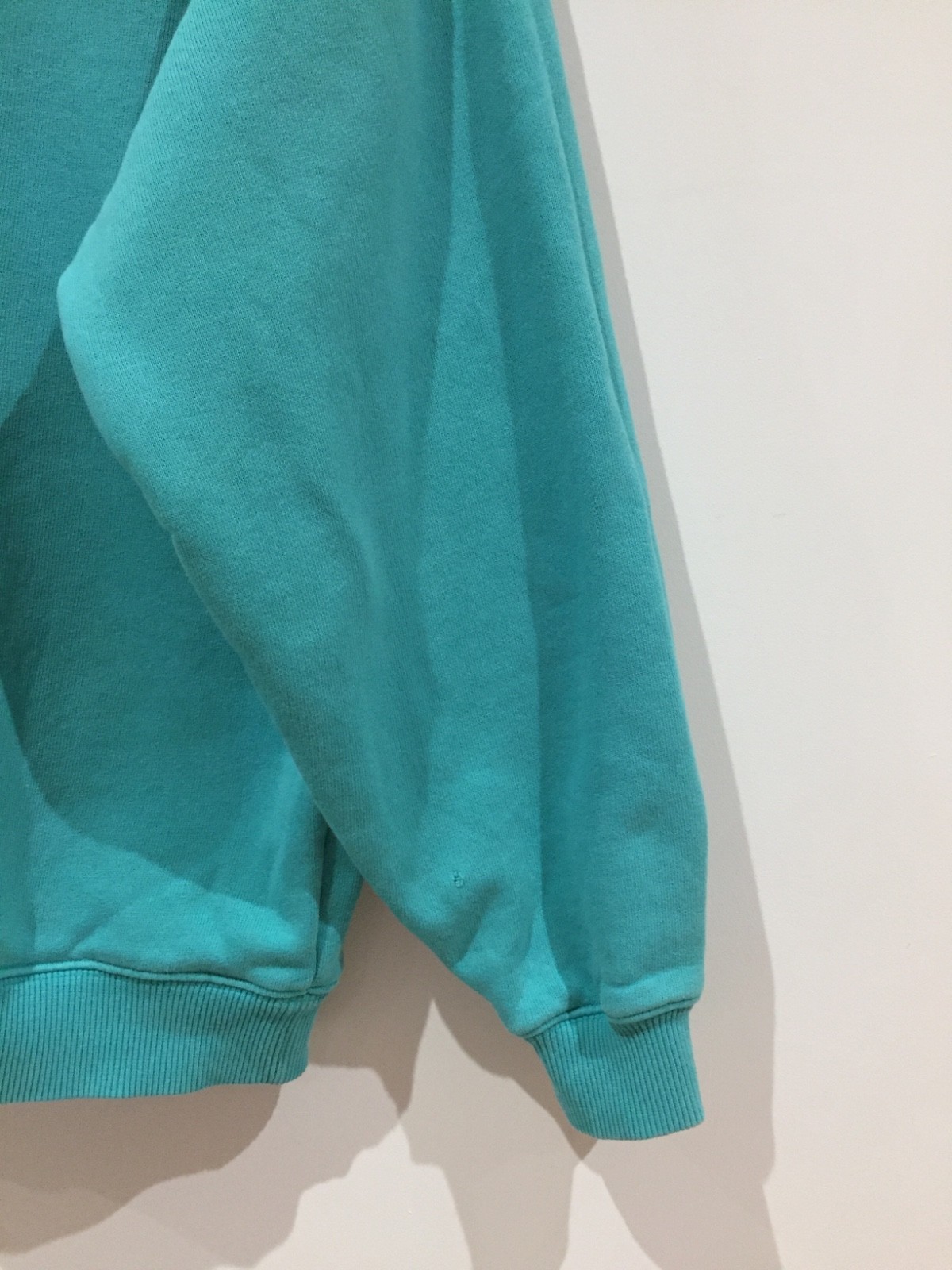Rare ACNE STUDIOS Dog-Patch Turquoise Cotton Sweatshirt Unisex Size M image 8