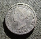 OLD SILVER 10 CENTS 1894 COIN OF CANADA ~ HEAD OF YOUNG QUEEN VICTORIA — photo 1