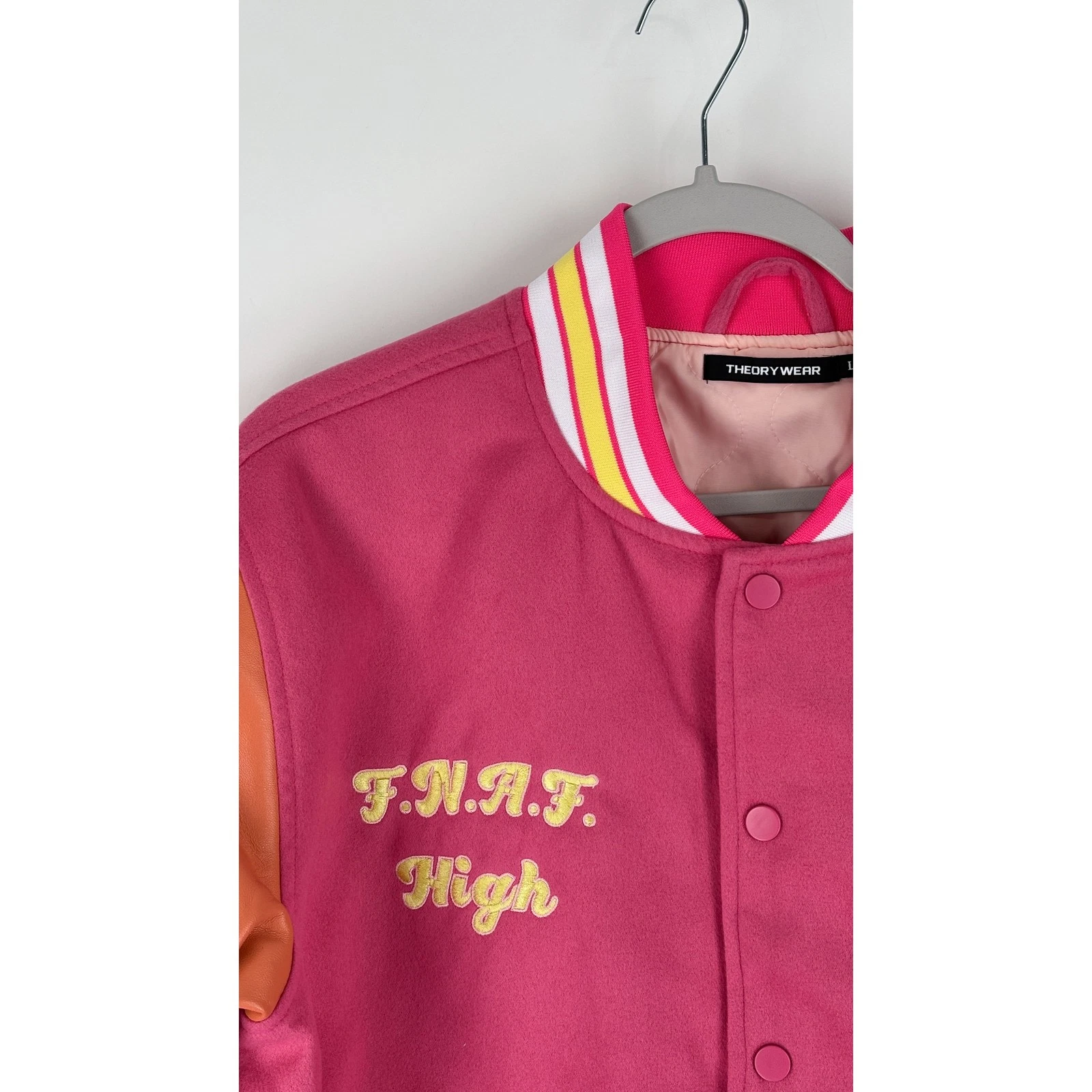 Theorywear FNAF High Varsity Jacket Five Nights at Freddy Letterman Size Large - product detail image 6