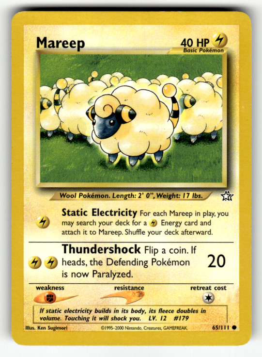 Mareep 065/111 Unlimited Common Neo Genesis