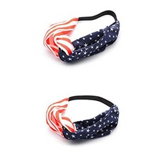 2PCS New American Flag Headband USA 4th of July Head wrap Fashion Elastic...