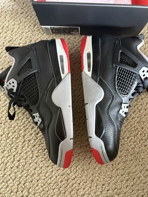 Size 7Y- NIKE Air Jordan 4 Retro Bred Reimagined