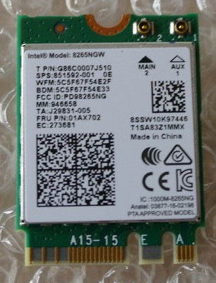 Intel Dual Band Wireless-AC 8265NGW | WiFi + Bluetooth 4.2 | FRU 01AX702