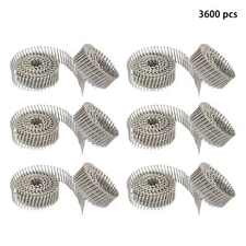 3600 Pcs 1-3/4”×.09” Ring Shank Stainless Steel Siding Nails 15 Degree Wire Coil
