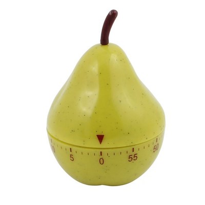 2.6x2.6x3.8-Inch 60 Minutes Mechanical Kitchen Pear Time Durable Plastic