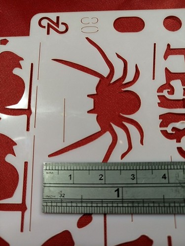 Halloween Stencil Witch Ghost Haunted House Pumpkins Skeletons Bones Bats Craft - Picture 200 of 231