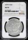 1879-O $1 Morgan Silver Dollar NGC AU 53