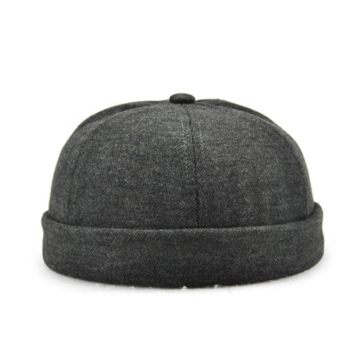 Unisex Cotton Skullcap Beanie – Adjustable Rolled Cuff Sailor Cap, Multiple Colors