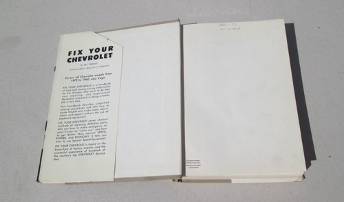 FIX YOUR CHEVROLET V8 OR 6 BILL TOBOLDT 1972-1960 OWNERS MECHANICS HANDBOOK - Picture 4 of 12