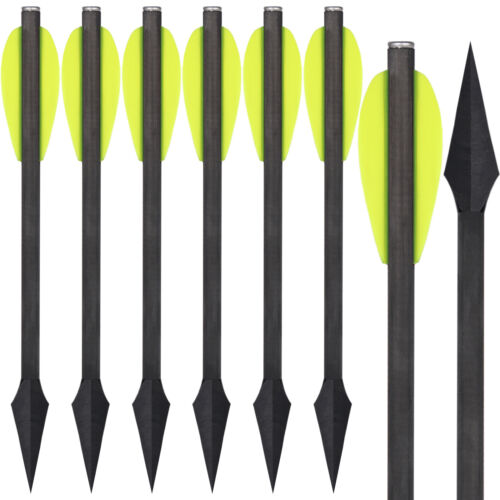 Ballesta de 6,3" pernos de carbono flechas puntas de caza ballesta de pistola pernos de ballesta X6 - Imagen 4 de 20