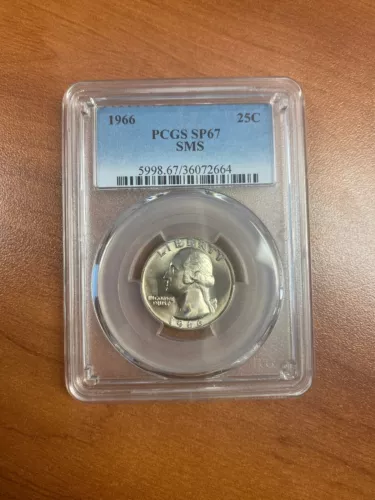  1966 NGC SMS 67 Washington Clad Quarter ☆☆ Great For Sets ☆☆ 011