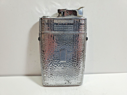 Vintage Evans Arbeit Zigarettenetui Trig Un Lite Feuerzeug Ton Silber 5936/16