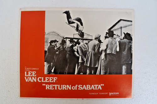 1971 Retour De Sabata Film Original Lobby Cartes 27.9cm X 35.6cm Set 8 Lee Van - Photo 5/12