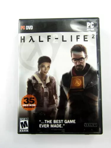 Half Life 2 PC DVD Rom Game Valve Big Box Disc Box Control Sheet Simulation 2006