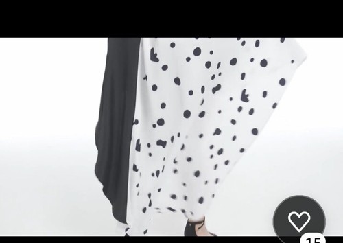 Cruella Halloween Costume Dress B&W 3XL Duster Hoody Gloves Dalmatians Deville - Picture 8 of 15