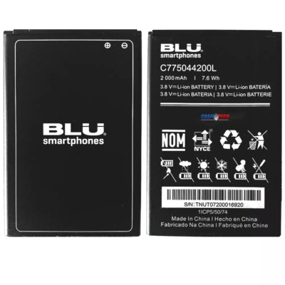 BLU  Studio X10 5.0'' S970EQ OEM BLU Battery C775044200L  2000mAh 7.6wh 3.8v