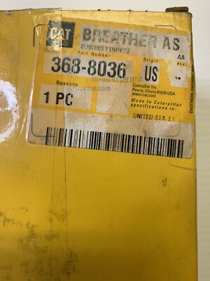 Caterpillar Oem Breather Assembly 368-8036 (582-6323). Cat Nos