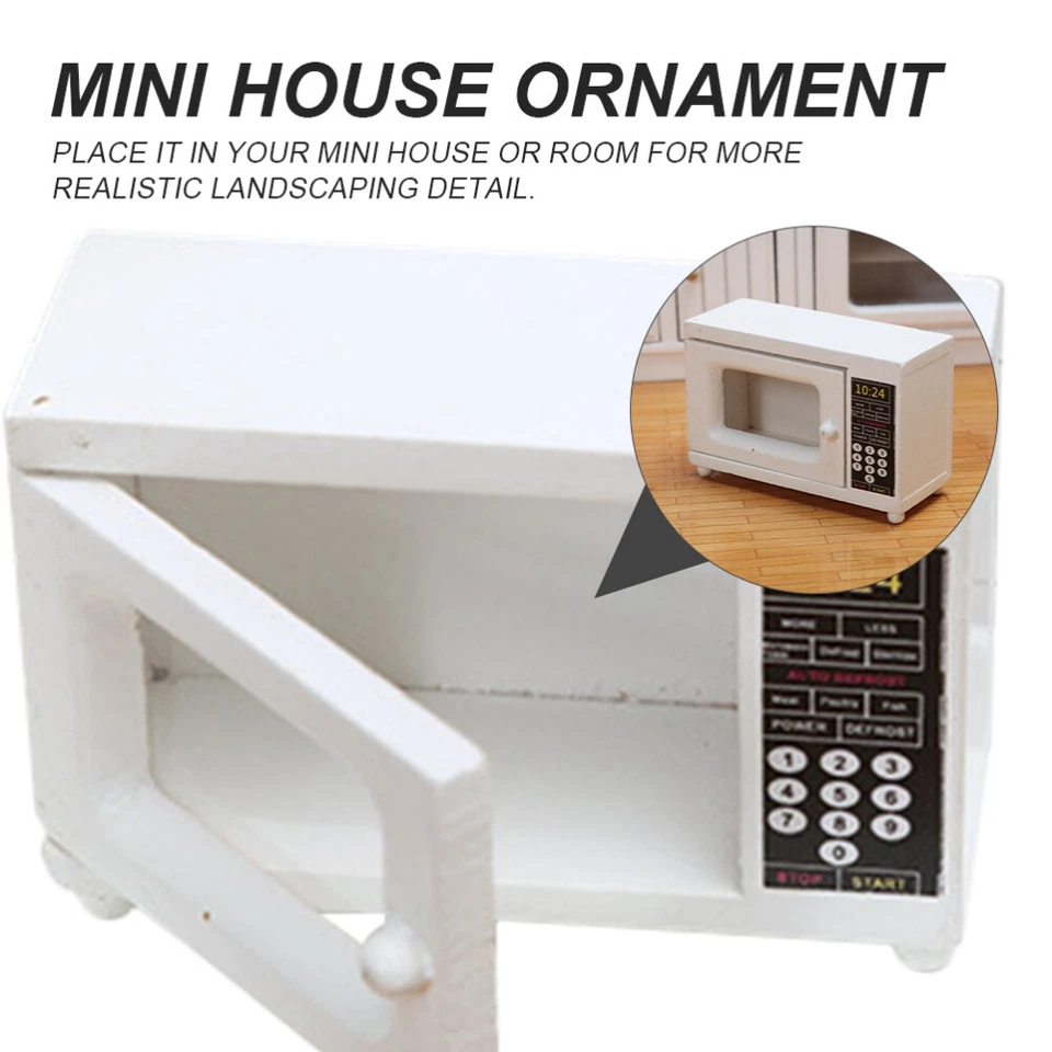  Mini-backofen Microwellengerät Klein House Accessory Miniaturdekor - Bild 4 von 4