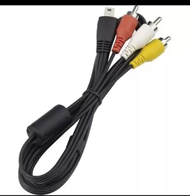 Canon Mini USB To 3 RCA AV Audio Video Cable Rebel AVC-DC400ST Stereo AV Cable