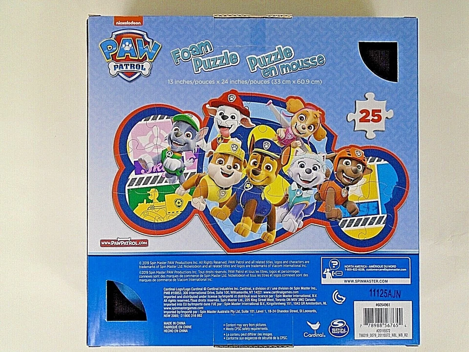 Rompecabezas de espuma Nickelodeon Paw Patrol de 25 piezas y rompecabezas de 24 piezas en una lonchera Foto 4 de 4
