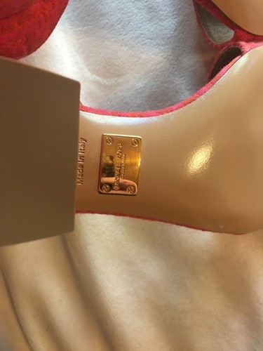 MICHAEL KORS Collezione Sam Sandali con tacco a blocco impreziositi TG 37 NUOVI $450 - Foto 9 di 10