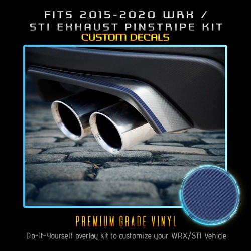 For 2015-2020 WRX STI Exhaust Vinyl Pinstripe Stripes Decal - Matte Carbon Fiber - Picture 6 of 15