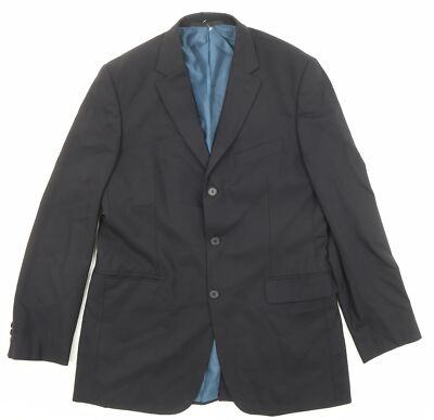 Marks and Spencer Herren Anzugjacke schwarz Polyestermischung Größe 40 Reg