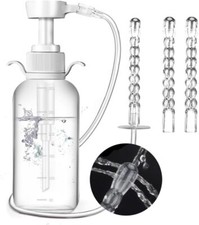 300ml Reusable Vaginal Cleaning System Anal Douche for Women with 2 Nozzle Tips