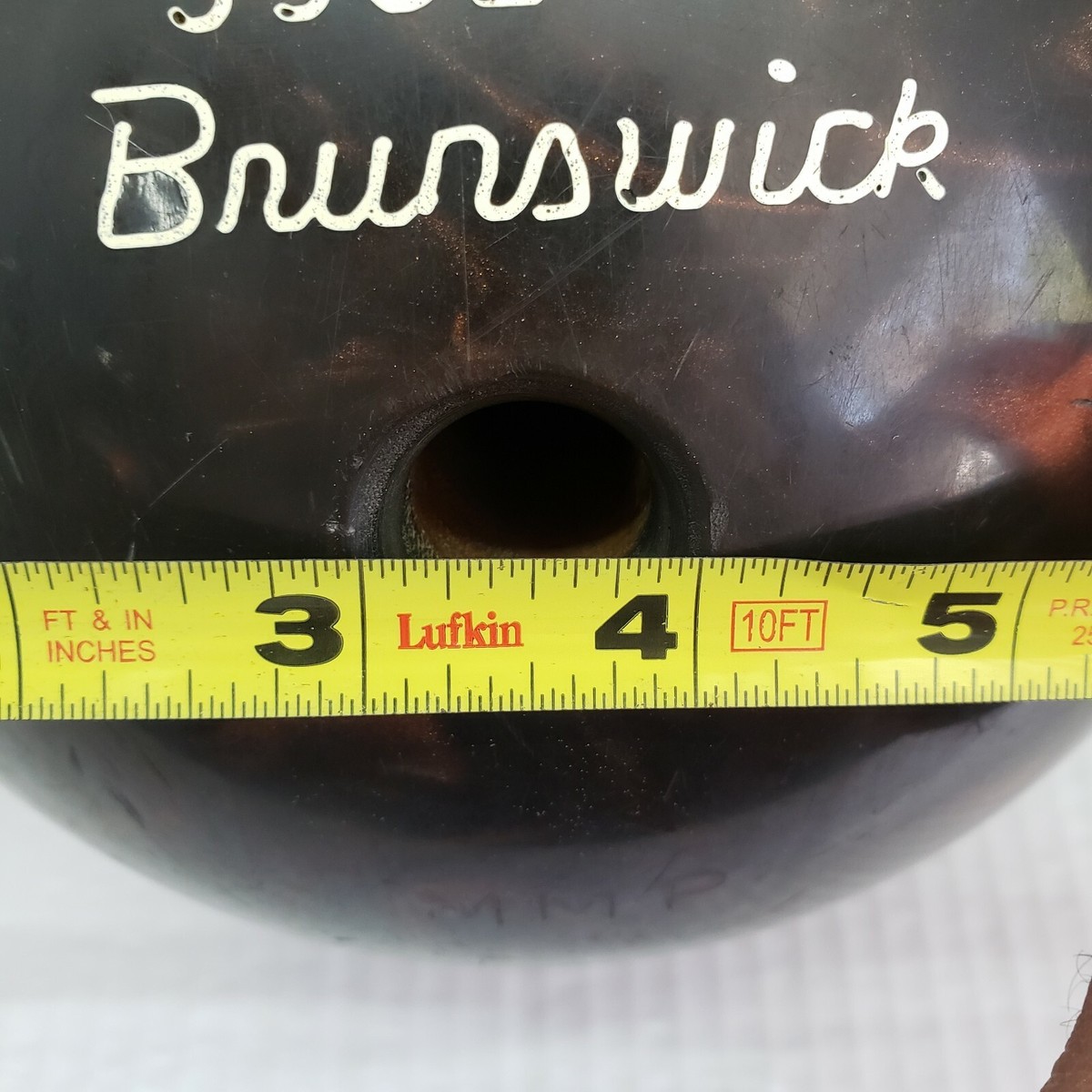 Triple Crown Brunswick Bowling Ball 10lb 10 oz Vintage Brown