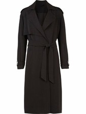 All Saints Amelie Drape Mac Size 12 Rrp £300 Ls7 Dd 02