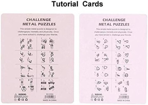 Wooden Brain Teaser Puzzle - 20Pcs IQ Test Game for Adults - 3D Unlock Interl... - Picture 6 of 8