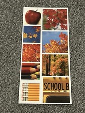 10 Sheets Vintage School Pencils Books Apple Swing Stickers