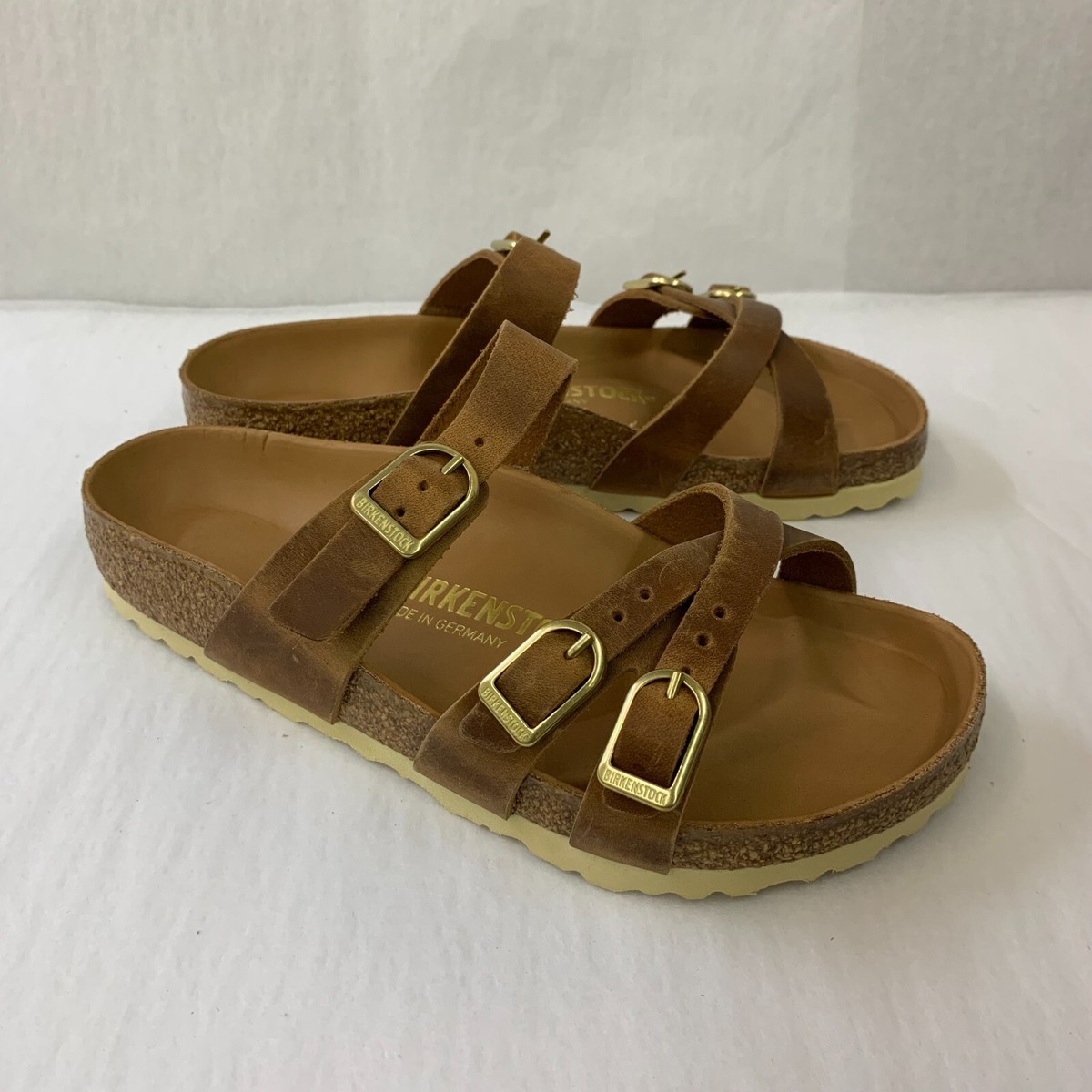 Birkenstock New w/ Box Franca Cognac Oiled Leather Exquisite